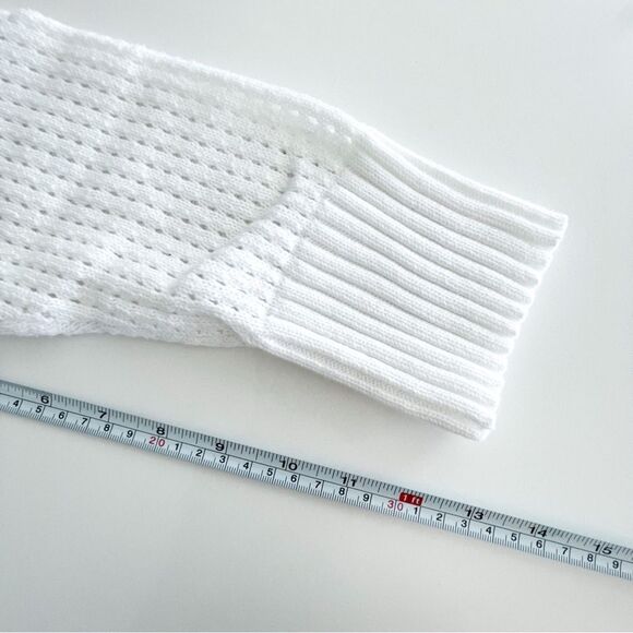 Woolrich Vintage Cardigan White Cotton Waist Tie V-Neck Women's M - Picture 6 of 9